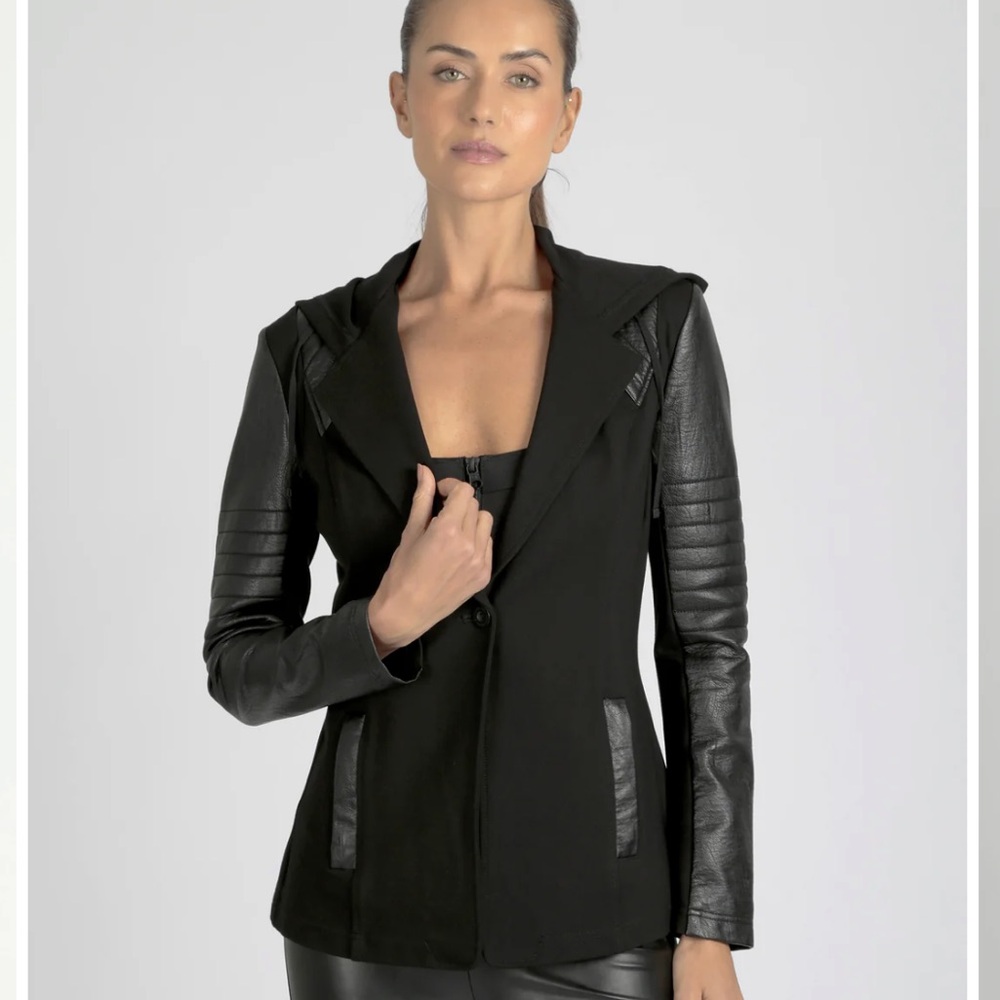 Blanc Noir Hooded Blazer